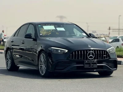 2023 Mercedes-Benz C-Class C43 AMG 4MATIC 4 Cylinders Engine Black Brown Sedan CLEAN TITLE