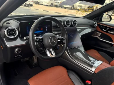2023 Mercedes-Benz C-Class C43 AMG 4MATIC 4 Cylinders Engine Black Brown Sedan CLEAN TITLE