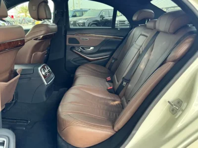 2015 Mercedes-Benz S-Class S 400 h 6 Cylinders Hybrid Engine White Brown Sedan CLEAN TITLE
