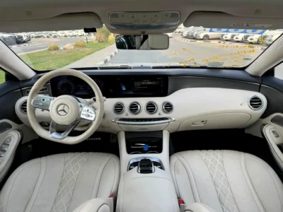 2018 Mercedes-Benz S-Class S 560 4MATIC 8 Cylinders Engine Silver Beige Coupe Mint Condition
