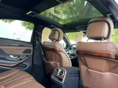 2015 Mercedes-Benz S-Class S 400 h 6 Cylinders Hybrid Engine White Brown Sedan CLEAN TITLE