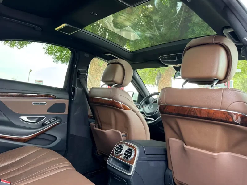 2015 Mercedes-Benz S-Class S 400 h 6 Cylinders Hybrid Engine White Brown Sedan CLEAN TITLE