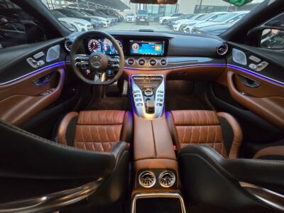 2020 Mercedes-Benz AMG GT 63 S 4MATIC+ 4.0-liter twin-turbocharged V8 Black Brown Sedan