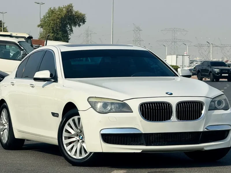 2010 BMW 7-Series 740i 3.0 Litres 6 Cylinders Petrol Engine White Black Sedan Excellent Condition