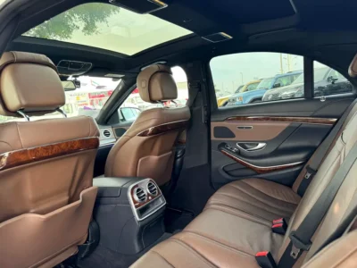2015 Mercedes-Benz S-Class S 400 h 6 Cylinders Hybrid Engine White Brown Sedan CLEAN TITLE