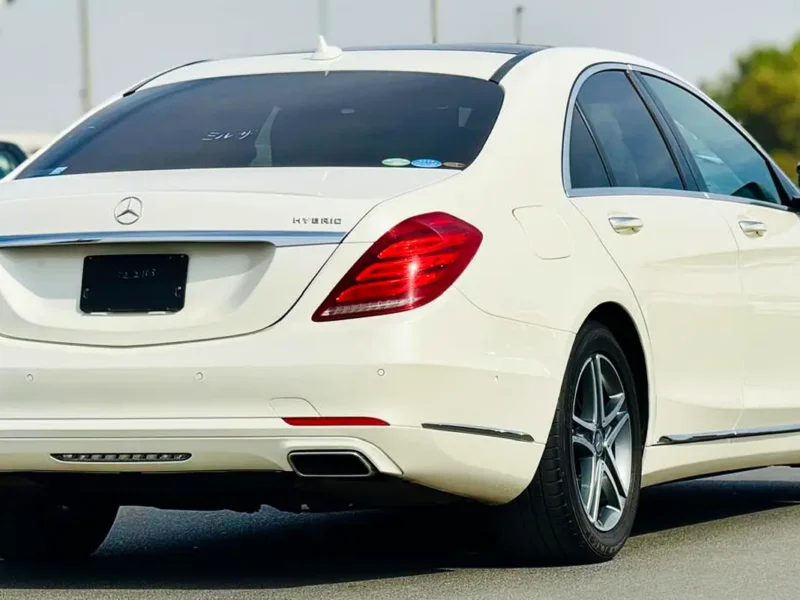 2015 Mercedes-Benz S-Class S 400 h 6 Cylinders Hybrid Engine White Brown Sedan CLEAN TITLE
