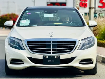 2015 Mercedes-Benz S-Class S 400 h 6 Cylinders Hybrid Engine White Brown Sedan CLEAN TITLE
