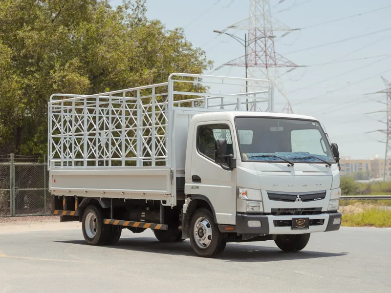 2024 Mitsubishi Canter Cargo Body 4.2L 4 Cylinders Diesel Engine White Blue Truck GCC Specs