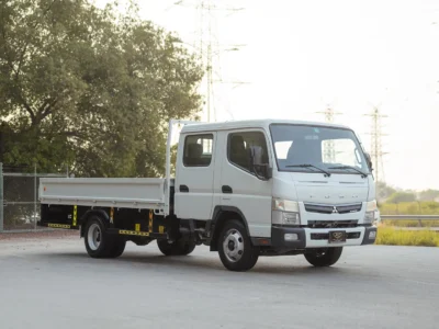 2024 Mitsubishi Canter Double Cabin Cargo Body 3.0L 4 Cylinders Diesel Engine White Grey Truck