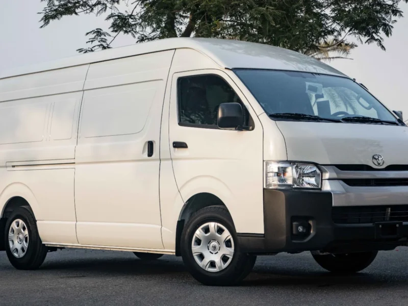 2026 Toyota Hiace Hi Roof 3-Seater Cargo Van 2.7L Dual VVT-i 4-Cylinder Engine White Grey Van