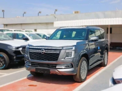 2025 Nissan Patrol LE PLATINUM CITY 3.5 Litres Twin-Turbocharged V6 Engine Grey Red SUV GCC Specs