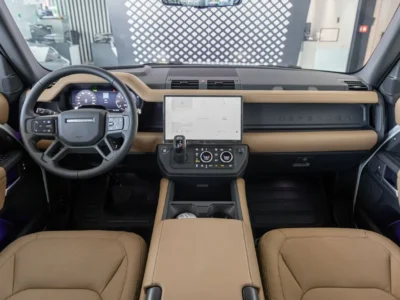 2026 Land Rover Defender 110 X-Dynamic HSE P400 4.0L 6 Cylinders Petrol Engine Light Grey Tan SUV GCC
