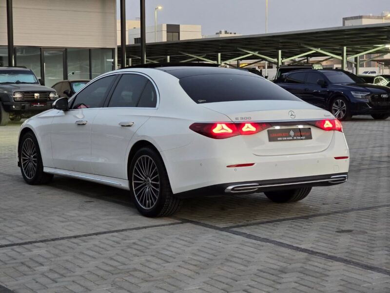 2024 Mercedes-Benz E300 4MATIC 2.0-liter Turbocharged 4-cylinder Hybrid Engine White Tan Sedan