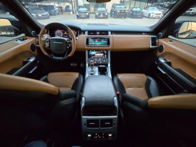 2021 Land Rover Range Rover Sport SVR 5.0-liter Supercharged V8 Petrol Engine Black Tan SUV