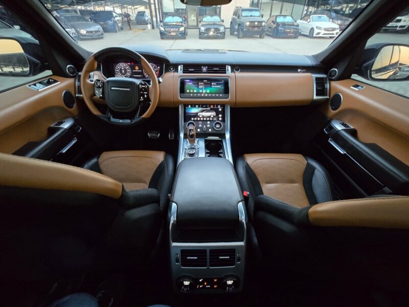 2021 Land Rover Range Rover Sport SVR 5.0-liter Supercharged V8 Petrol Engine Black Tan SUV