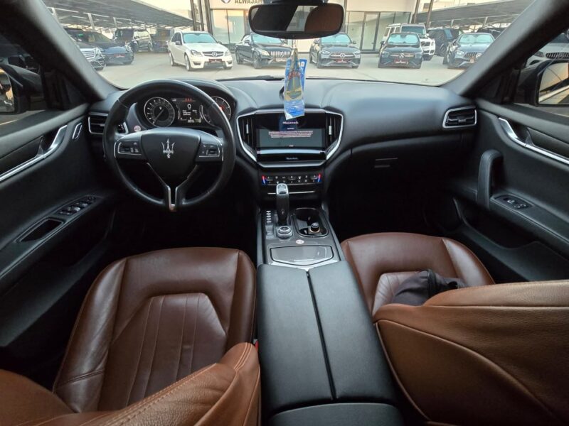 2022 Maserati Ghibli 3.0 Litres Turbo V6 Petrol Engine Grey Tan Sedan GCC Specs Automatic