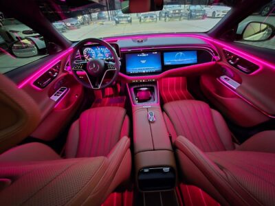 2024 Mercedes-Benz E300 4MATIC 2.0-liter Turbocharged 4-cylinder Hybrid Engine White Tan Sedan