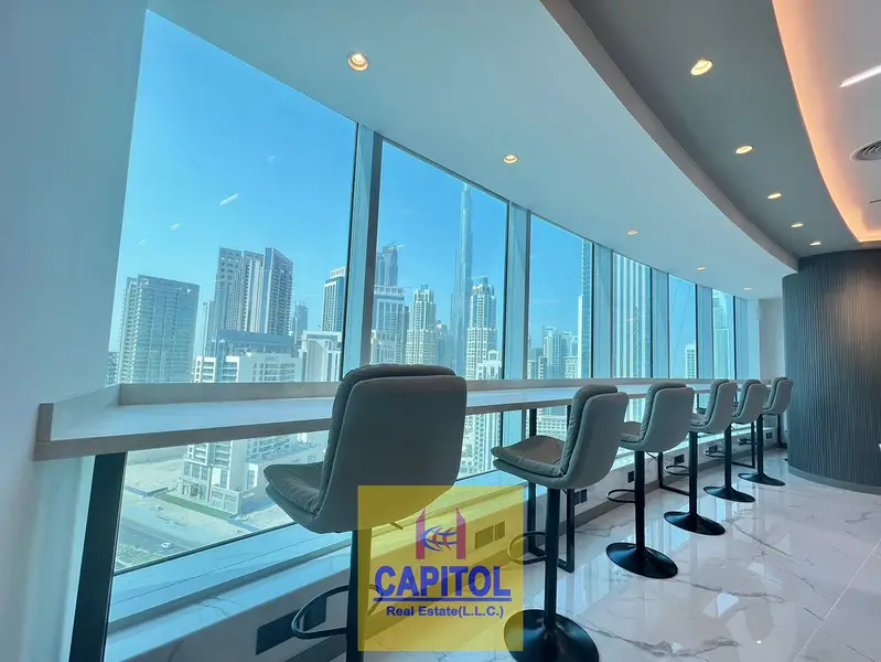 140 sqft Prime Tower Premium Office Space and Coworking Space with Stunning Burj Khalifa