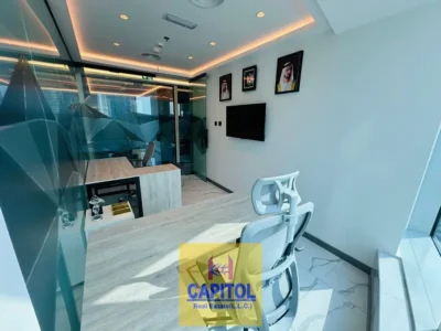 140 sqft Prime Tower Premium Office Space and Coworking Space with Stunning Burj Khalifa