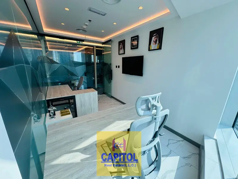 140 sqft Prime Tower Premium Office Space and Coworking Space with Stunning Burj Khalifa