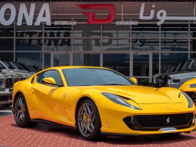 2019 Ferrari 812 Superfast Standard 6.5 Litres V12 Engine Yellow Black Coupe Pristine Condition