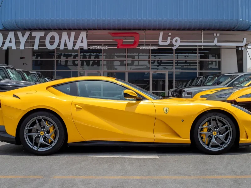2019 Ferrari 812 Superfast Standard 6.5 Litres V12 Engine Yellow Black Coupe Pristine Condition