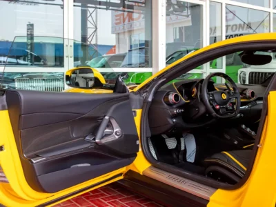 2019 Ferrari 812 Superfast Standard 6.5 Litres V12 Engine Yellow Black Coupe Pristine Condition