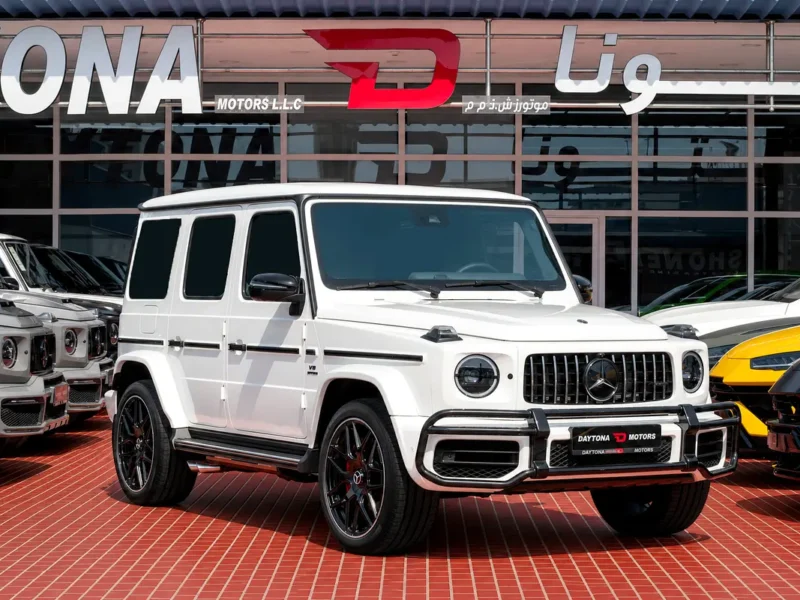2022 Mercedes-Benz G-Class G 63 AMG 4.0 Litres V8 Biturbo Petrol Engine White Black SUV