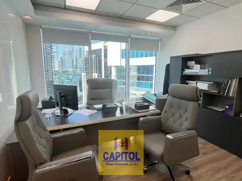 1,128 sqft FULLY FURNISHED OFFICE WITH 4 GLASS PARTITION AVAILABLE FOR RENT IN BUSINESS BAY (BK)