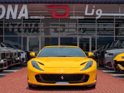 2019 Ferrari 812 Superfast Standard 6.5 Litres V12 Engine Yellow Black Coupe Pristine Condition