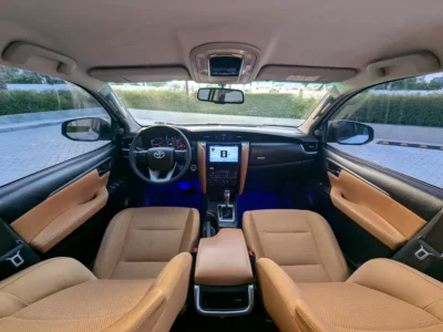 2023 Toyota Fortuner VXR 2.8 Litres V4 Diesel Engine White Tan SUV GCC Specs Full Option
