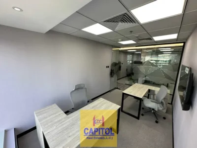 151 sqft Prime Tower FULLY FURNISHED MODERN OFFICE FOR RENT IN BUSINESS BAY (BK)