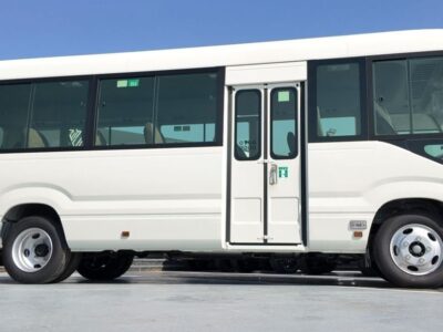 2025 Toyota Coaster High Roof 4.0L Turbo Diesel 4 Cylinders White Brown Bus GCC Specs