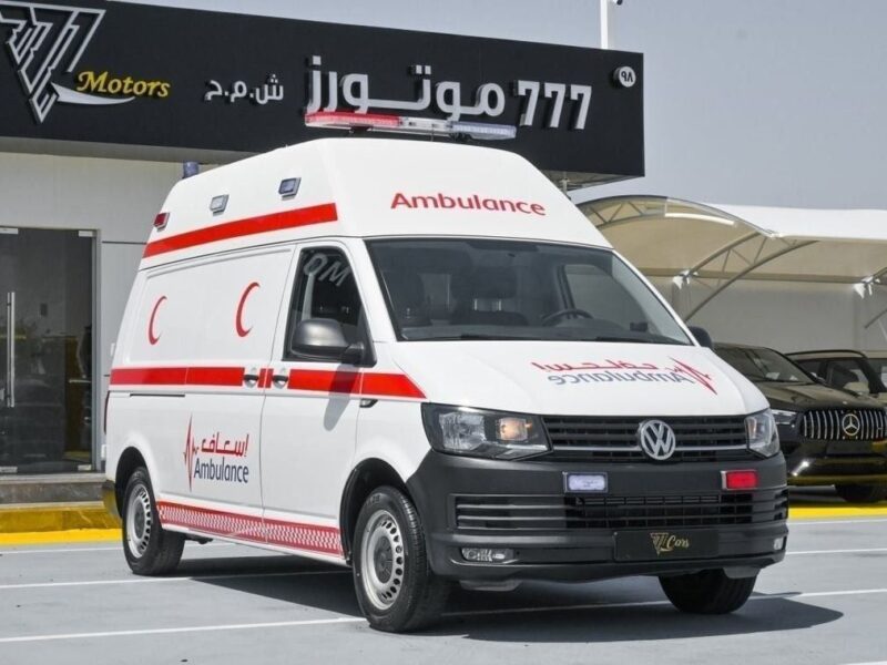2019 Volkswagen Transporter STD High-Roof Ambulance 2.0L 4 Cylinders Engine White Black Van