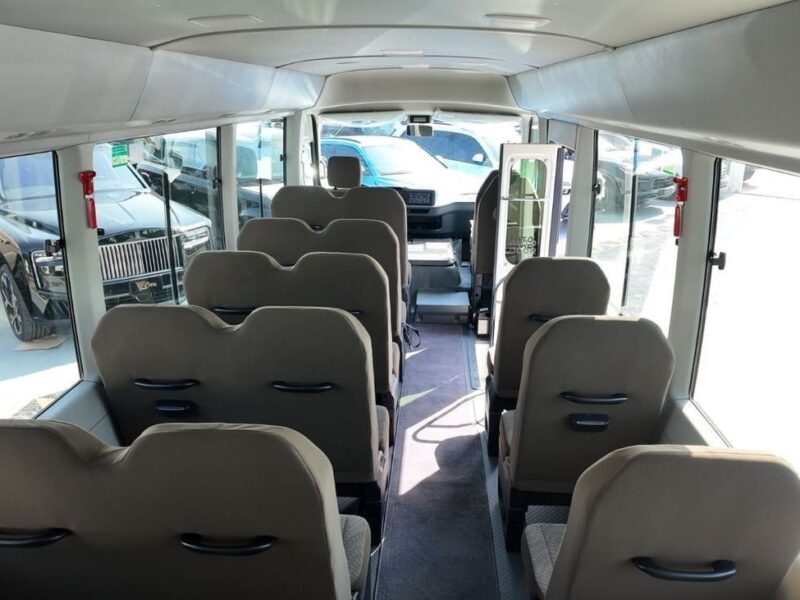 2025 Toyota Coaster High Roof 4.0L Turbo Diesel 4 Cylinders White Brown Bus GCC Specs