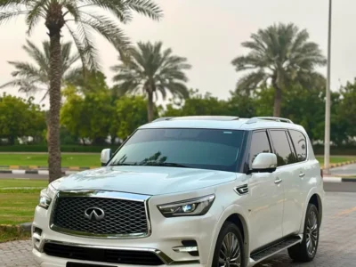 2019 Infiniti QX80 Limited Edition 5.6 Litres V8 Petrol Engine White Orange SUV GCC Specs