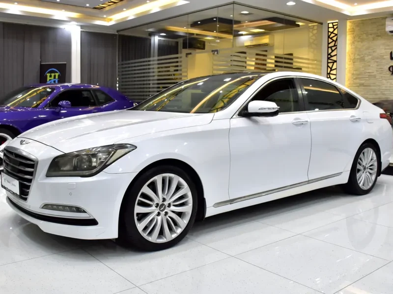 2016 Hyundai Genesis Prestige 6 Cylinders Petrol Engine White Beige Sedan GCC Specs Automatic