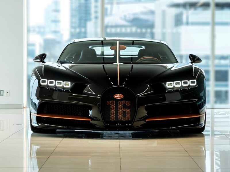 2025 Bugatti Chiron 8.0 Litres Quad‑Turbo W16 Black Orange Luxury Coupe GCC Specs Automatic