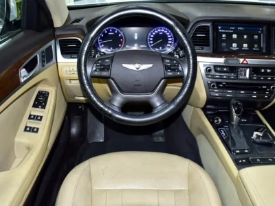 2016 Hyundai Genesis Prestige 6 Cylinders Petrol Engine White Beige Sedan GCC Specs Automatic