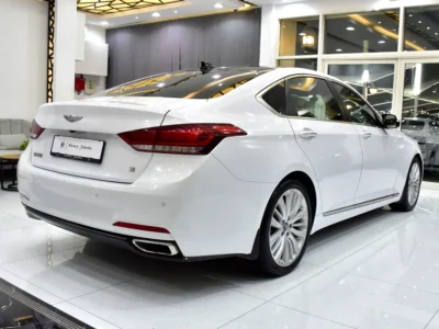 2016 Hyundai Genesis Prestige 6 Cylinders Petrol Engine White Beige Sedan GCC Specs Automatic