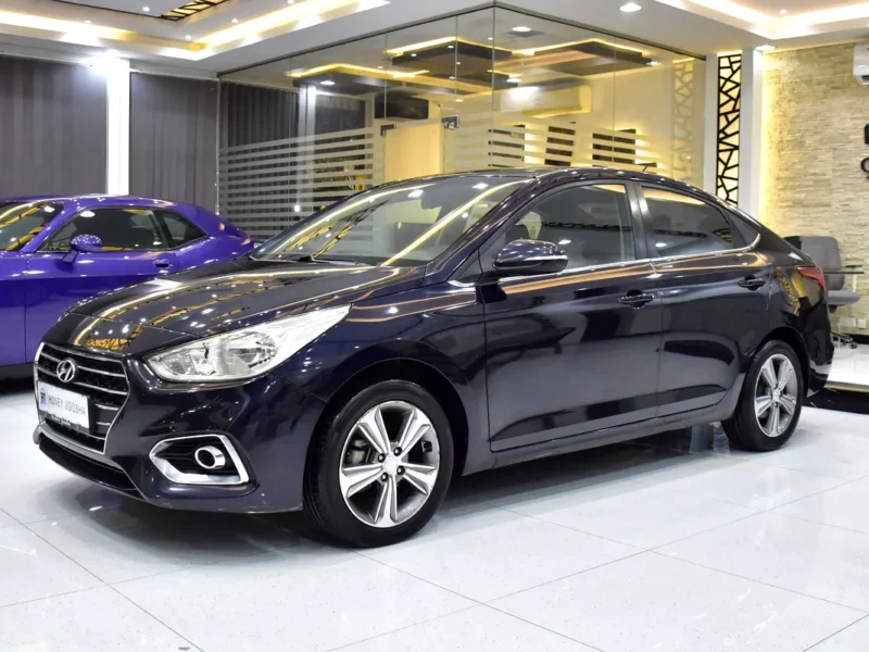 2020 Hyundai Accent GLS 4 Cylinders Petrol Engine Blue Beige Sedan GCC Specs Automatic