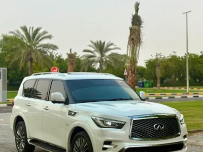 2019 Infiniti QX80 Limited Edition 5.6 Litres V8 Petrol Engine White Orange SUV GCC Specs