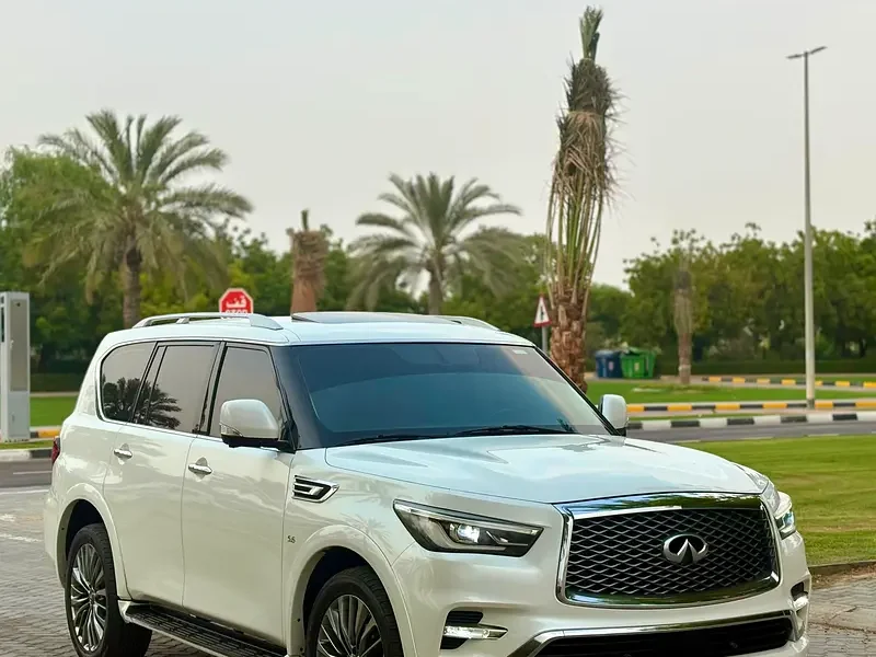 2019 Infiniti QX80 Limited Edition 5.6 Litres V8 Petrol Engine White Orange SUV GCC Specs