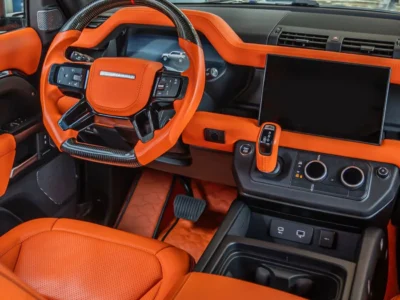 2023 Land Rover Defender 110 X P400 3.0L 6 Cylinders Petrol Engine Black Orange SUV GCC