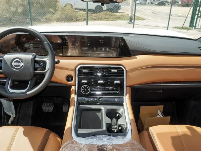 2025 Nissan Patrol LE TITANIUM + 3.5-liter Twin-Turbocharged V6 Engine White Tan SUV GCC