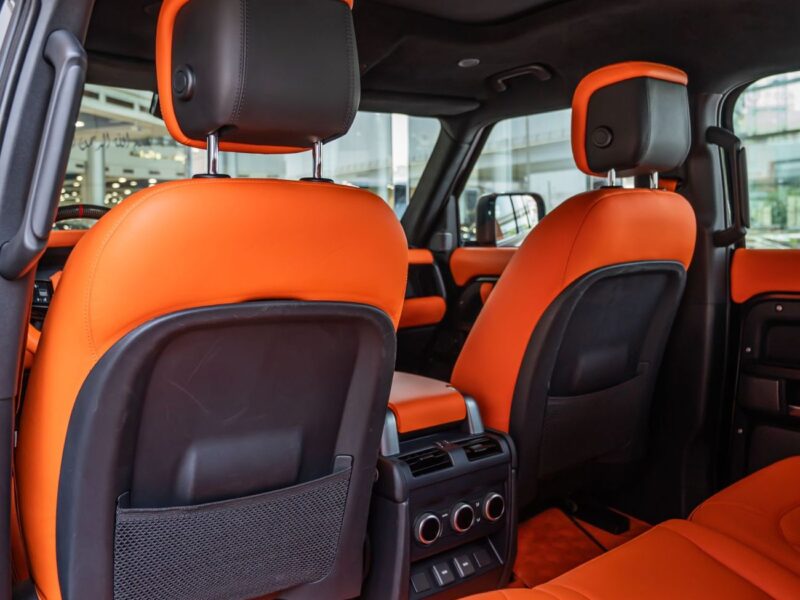2023 Land Rover Defender 110 X P400 3.0L 6 Cylinders Petrol Engine Black Orange SUV GCC