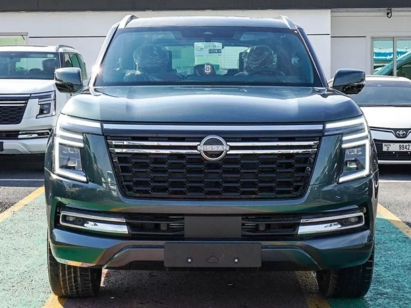 2025 Nissan Patrol LE PLATINUM CITY 3.5-liter Twin-Turbocharged V6 Engine Green Burgundy SUV