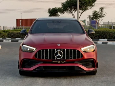 2023 Mercedes-Benz C43 AMG 4MATIC 2.0-liter Turbocharged 4-cylinder Engine Red Black Sedan