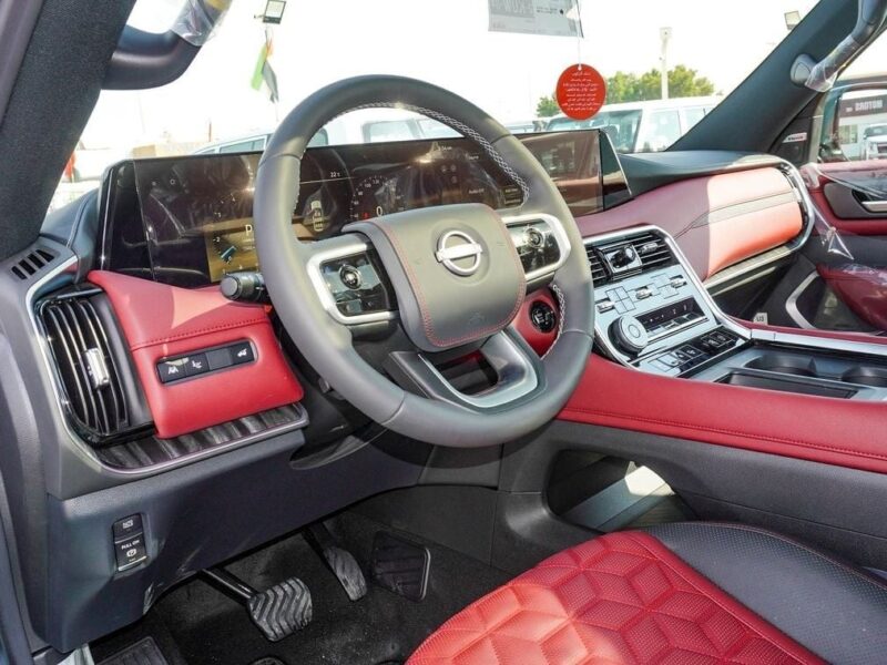 2025 Nissan Patrol LE PLATINUM CITY 3.5-liter Twin-Turbocharged V6 Engine Green Burgundy SUV
