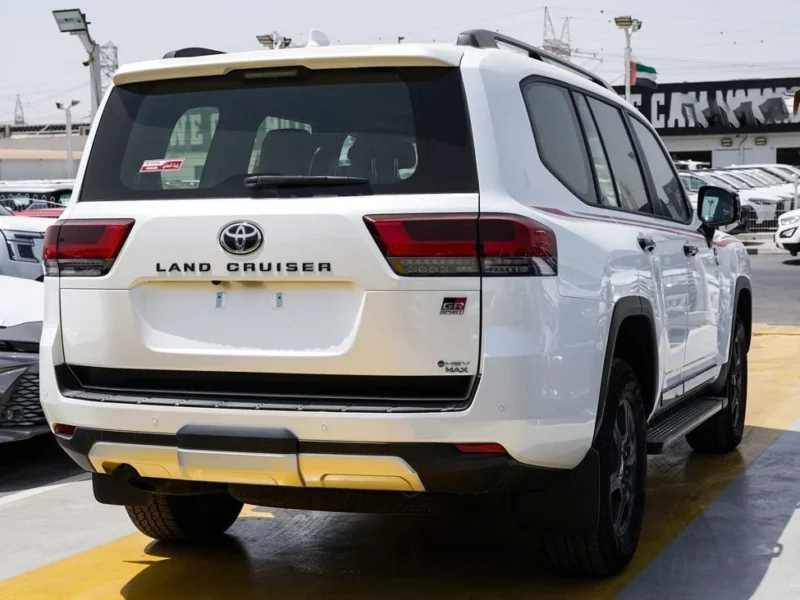 2025 Toyota Land Cruiser GR SPORT 3.5L 6 Cylinders Hybrid Engine White Burgundy SUV GCC